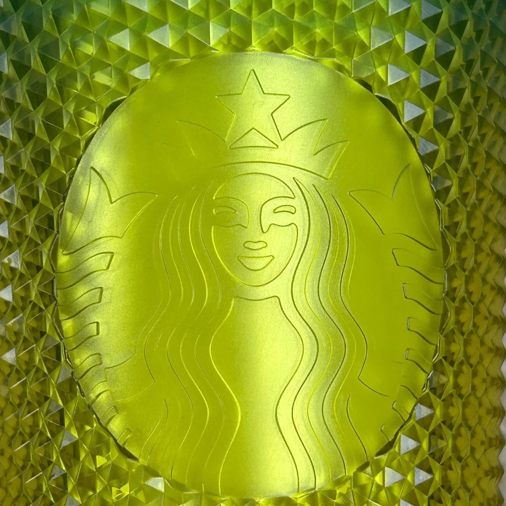 Starbucks Studded Tumbler 24oz Ombre Teal Yellow Green 011145240